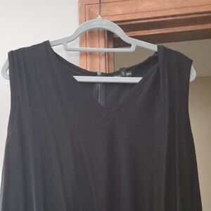 Eileen Fisher Black Sleeveless Cropped Jumpsuit